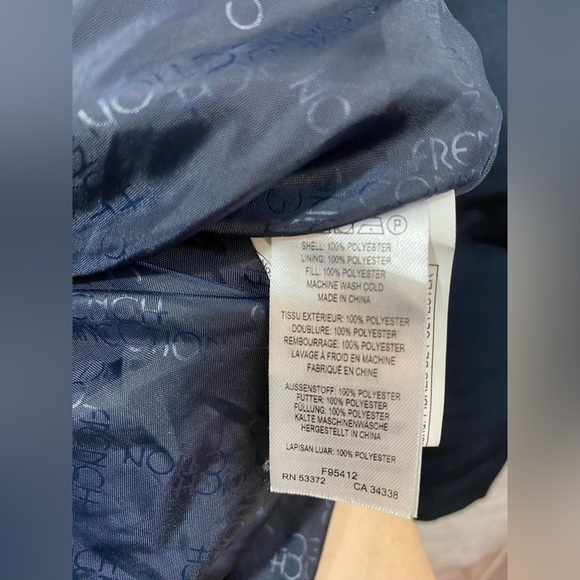 FRENCH CONNECTION Hooded Long Puffer Jacket Utility Navy Blue XSmall - Picture 12 of 15